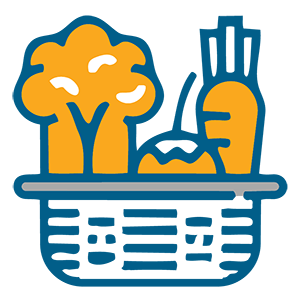Food Basket - Zero Food Waste Coalition Drawing of a basket of feed